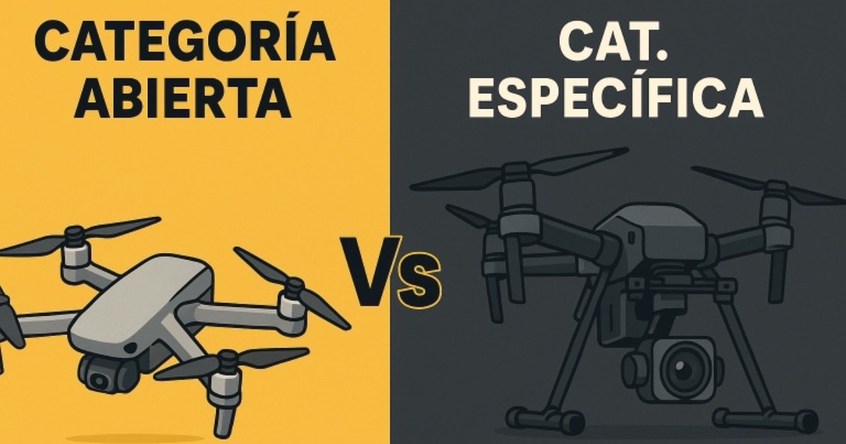 Dron Categoría abierta VS Drone Categoría Específica STS
