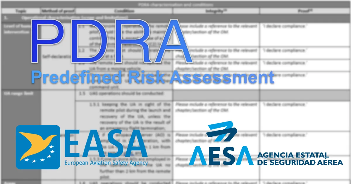 Imagen de una PDRA de EASA y AESA